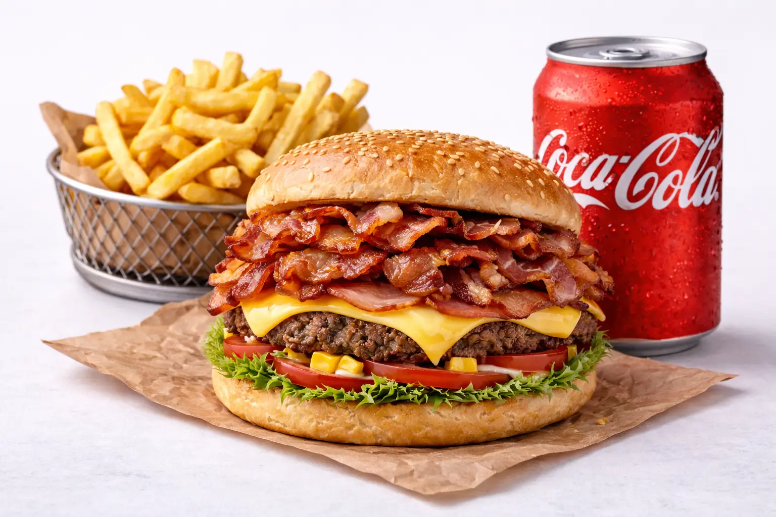 🍔 X-Bacon + Batata + Refri