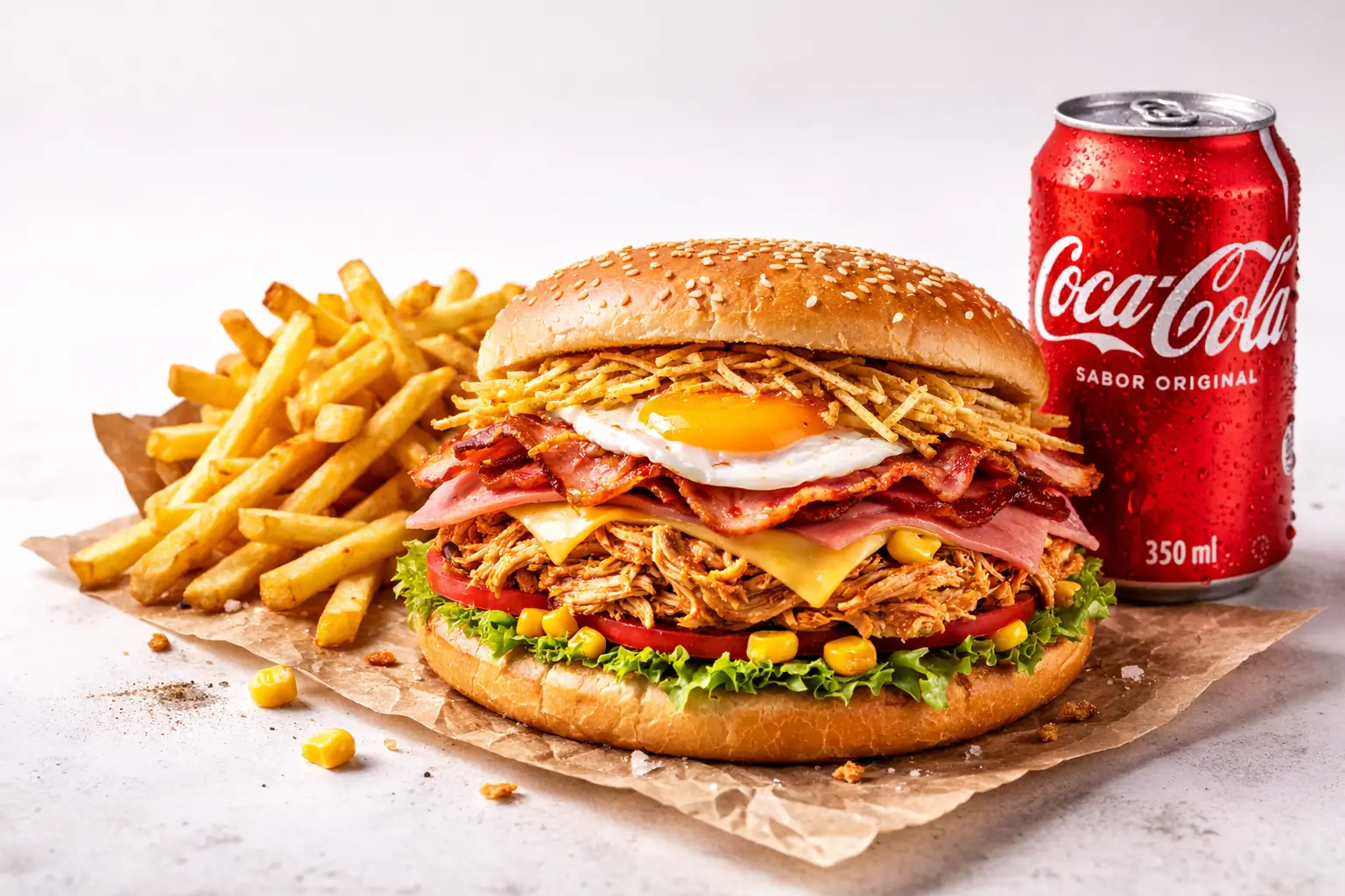 🍔 X-Frango + Batata + Refri